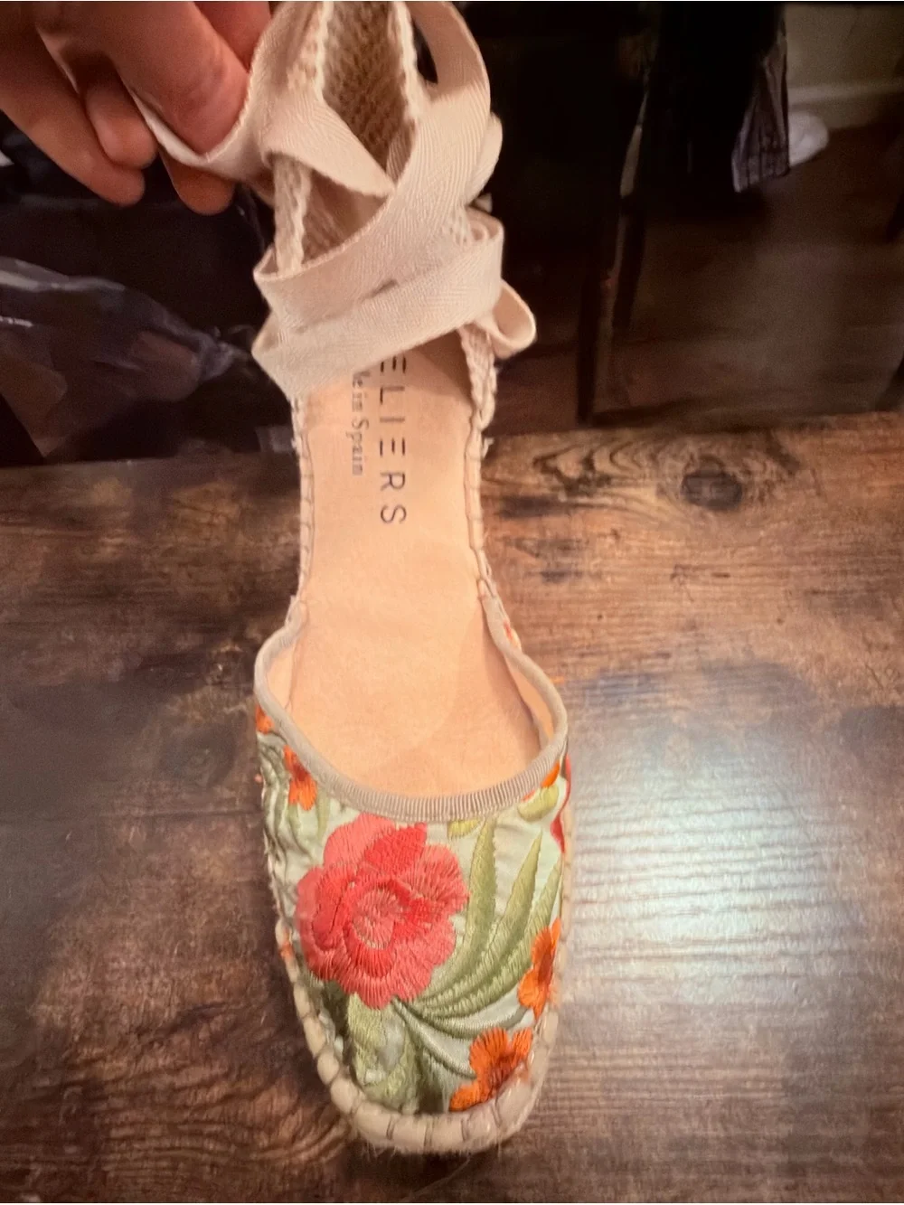 Ateliers Floral Embroidered Lace Up Espadrilles Size 7.5 Spain🔥PRICE REDUCTION 🔥